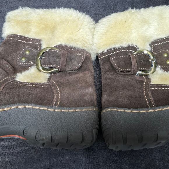 BareTraps Leather Faux Fur Suede Mid Calf Breesen Winter Boots Side Zip Shoes - Picture 6 of 10